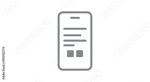 Smartphone device with screen icons.