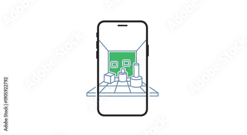 Smartphone with a green circuit board.