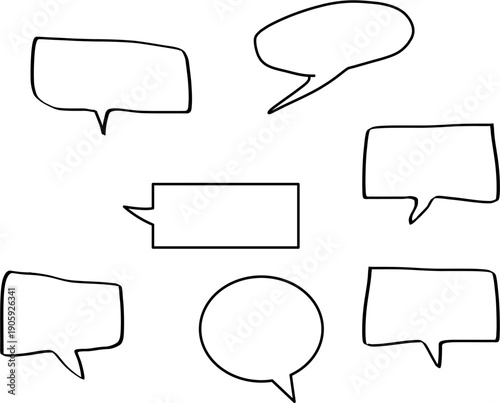 Hand Drawn Speech Bubble Icons
