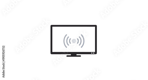 Television with Wi-Fi signal icon.