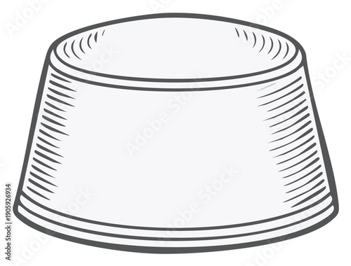 Traditional fez hat hand drawn illustration in vintage engraving sketch style