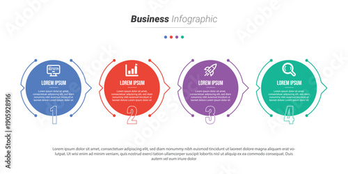 Stylish 4 steps business infographics template, Infographic 4 steps flowchart design, template, info graph template, Professional infographic template business, Infographic with innovative ideas.