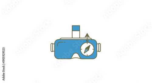 Blue Pressure Gauge Industrial Equipment.