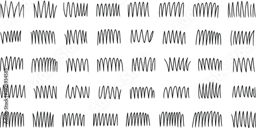 grassland line art doodle vector with herb marker strokes simple meadow field illustration for background texture and design use