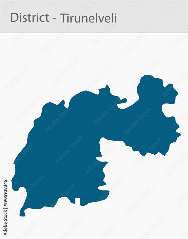 Obraz premium Tirunelveli_Map detailed map illustration graphic for educational reference, geographic visualization, design layouts, presentations, digital media an