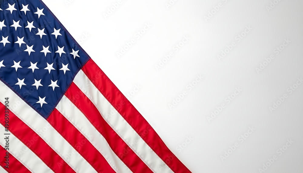 Fototapeta premium Usa presidents day background with american flag