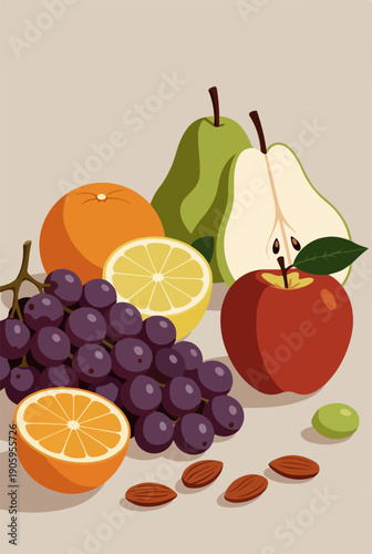 fruit still life vector
