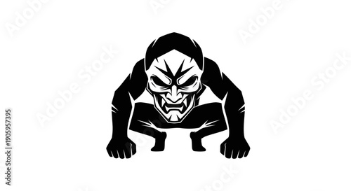 Monster creature silhouette design