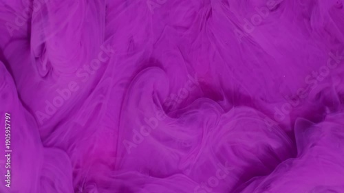 Wallpaper Mural Ink smog. Color smoke. Defocused purple water fog chemical pigment wave wet texture fluid swirling on white art acrylic abstraction. Torontodigital.ca