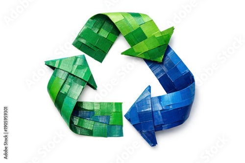 Circular Economy Symbol Created from Tape Art