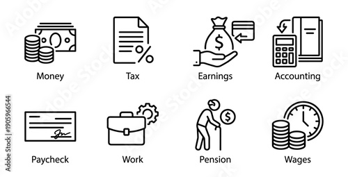 Financial and accounting icon set