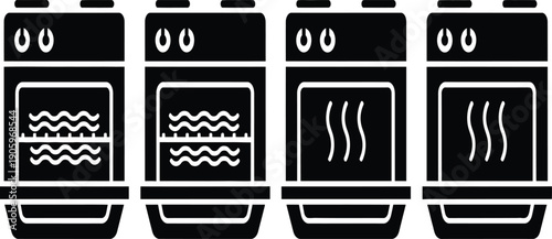 Oven icons illustrating different heating elements and cooking methods
