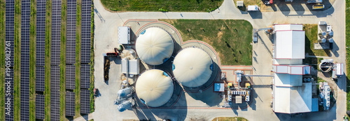 Wallpaper Mural Aerial view of biogas plant for biomethane production Torontodigital.ca