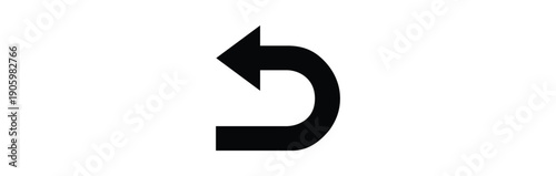 Road traffic direction arrows flat set. You-turn, left, right, two way, three way transportation direction arrow symbol.