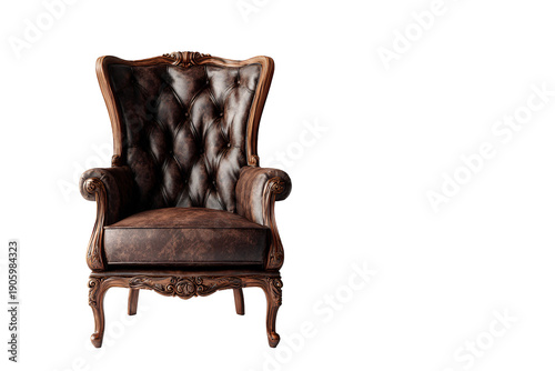antique armchair isolated on white