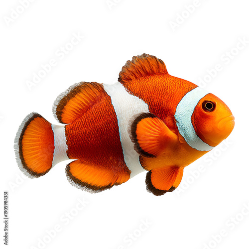 clown fish isolated on white background