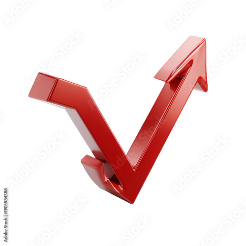 red arrow on white