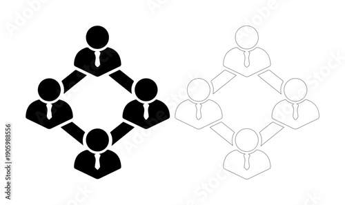 Diverse team collaborating in a structured organization, symbolizing unity and connection.