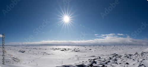 Panorama of Lake Michigan in Winter