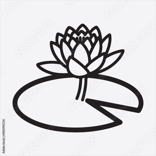 Water lili vector flower design