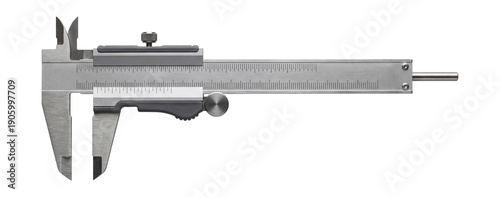 Vernier caliper with a dual-scale for metric and imperial readings.