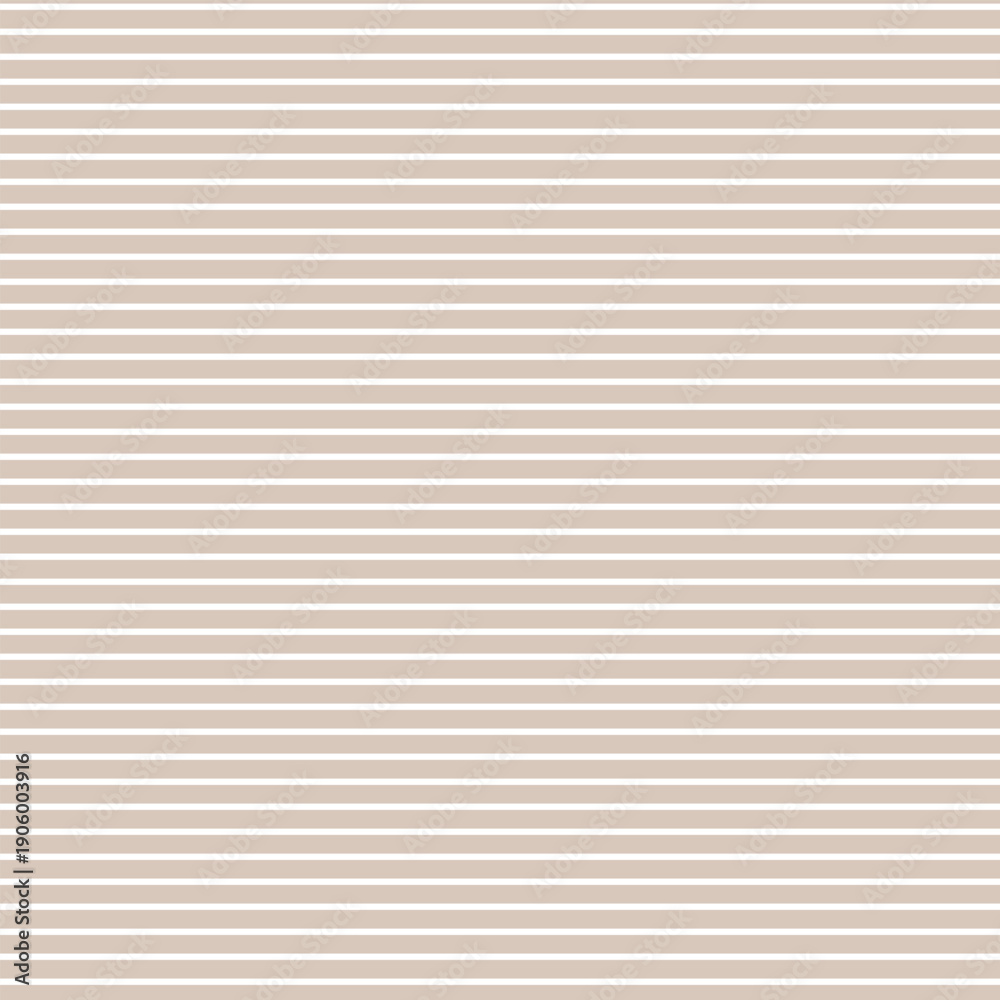 Fototapeta premium Seamless striped pattern with thin horizontal beige lines on a light background. Clean minimal repeating texture for fabric, wallpaper, packaging and modern surface design. Vector illustration