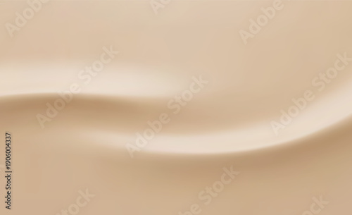 Close up smooth beige fabric fold detail.