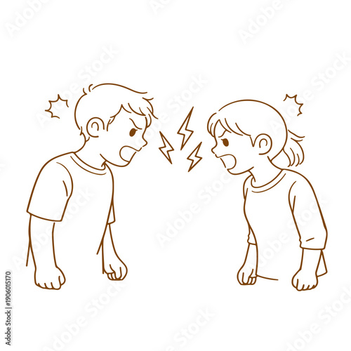 People are arguing vector illustration on a white background Vector illustration on a white background