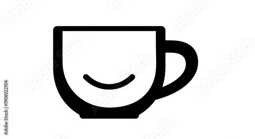 Smiling coffee cup icon design