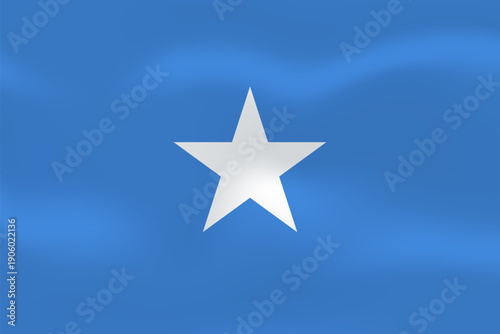 Somalia flag with wavy silk effect. Vector flag symbolizing national pride, identity, heritage, patriotism and authority
