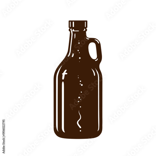 Glass growler jug for beer.