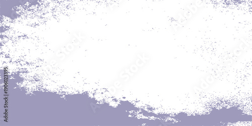Abstract blue grunge background illustration featuring a splash of liquid ink and winter snowflakes with a dirty paint splatter texture and vector border element pattern design