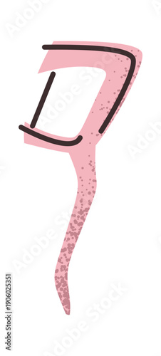 Serrated dental strip sticker design