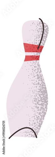 Bowling game pin sticker design