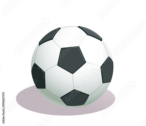 Kids playground element. Football ball. Soccer and sports game. Leisure and entertainment for children. Team physical activity. Flat vector illustration