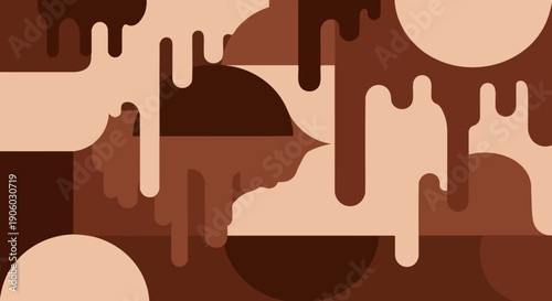 Dripping Chocolate and Caramel Abstract Background Design
