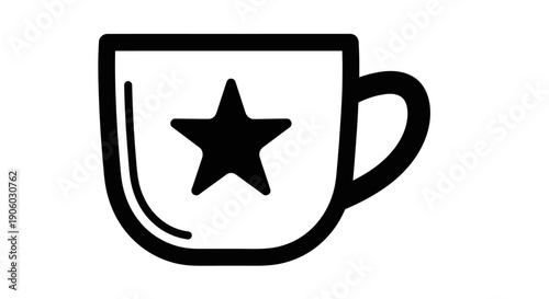 Star shaped design on a coffee cup