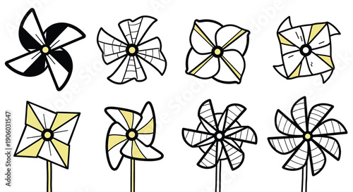 Collection of Pinwheels in Various Stages.