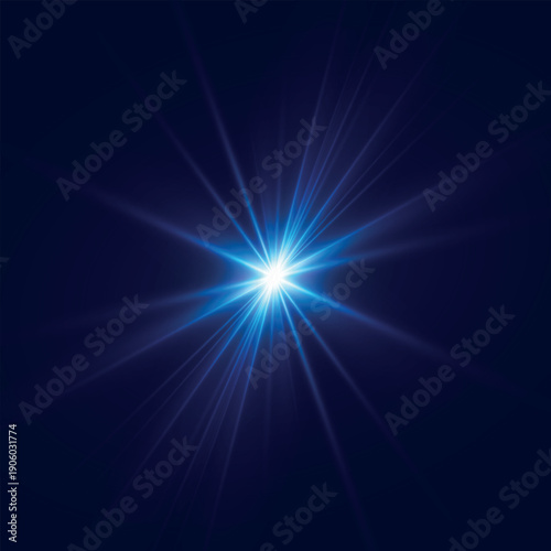Rainbow crystal star. Crystal ray light, sun shines rainbow red yellow and blue color. Optical fire light effect. Vector lens glare leakage glare reflection effect. Sparkle shine. Sunlight