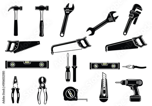 Collection of Various Hand Tools and Equipment.