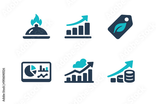 Cost margin vector simple generation performance background icon demand letters ingredient image