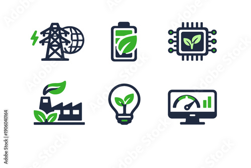Battery scalable generation vector chip no icon innovation tech image labels simple