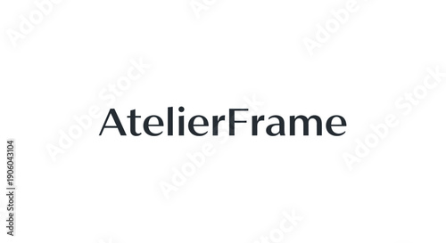 AtelierFrame logo on a white background with simple typography.