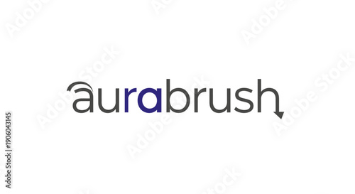 Aurabrush logo design with modern typography and simple elements.