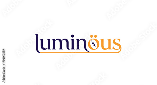 Luminous logo design with creative typography and vibrant colors.