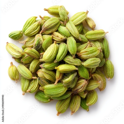 Wallpaper Mural Pile Of Green Cardamom Pods Isolated On White Torontodigital.ca
