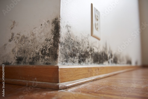 Moldy Wall Corner Closeup