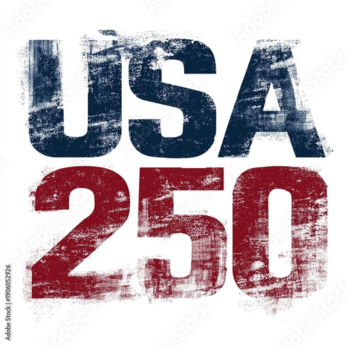 Grunge USA 250 Anniversary Celebration Typography Design
