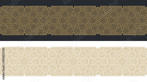 Seamless strokes pattern in authentic arabian style.