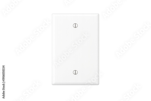 White blank wall plate electrical outlet cover